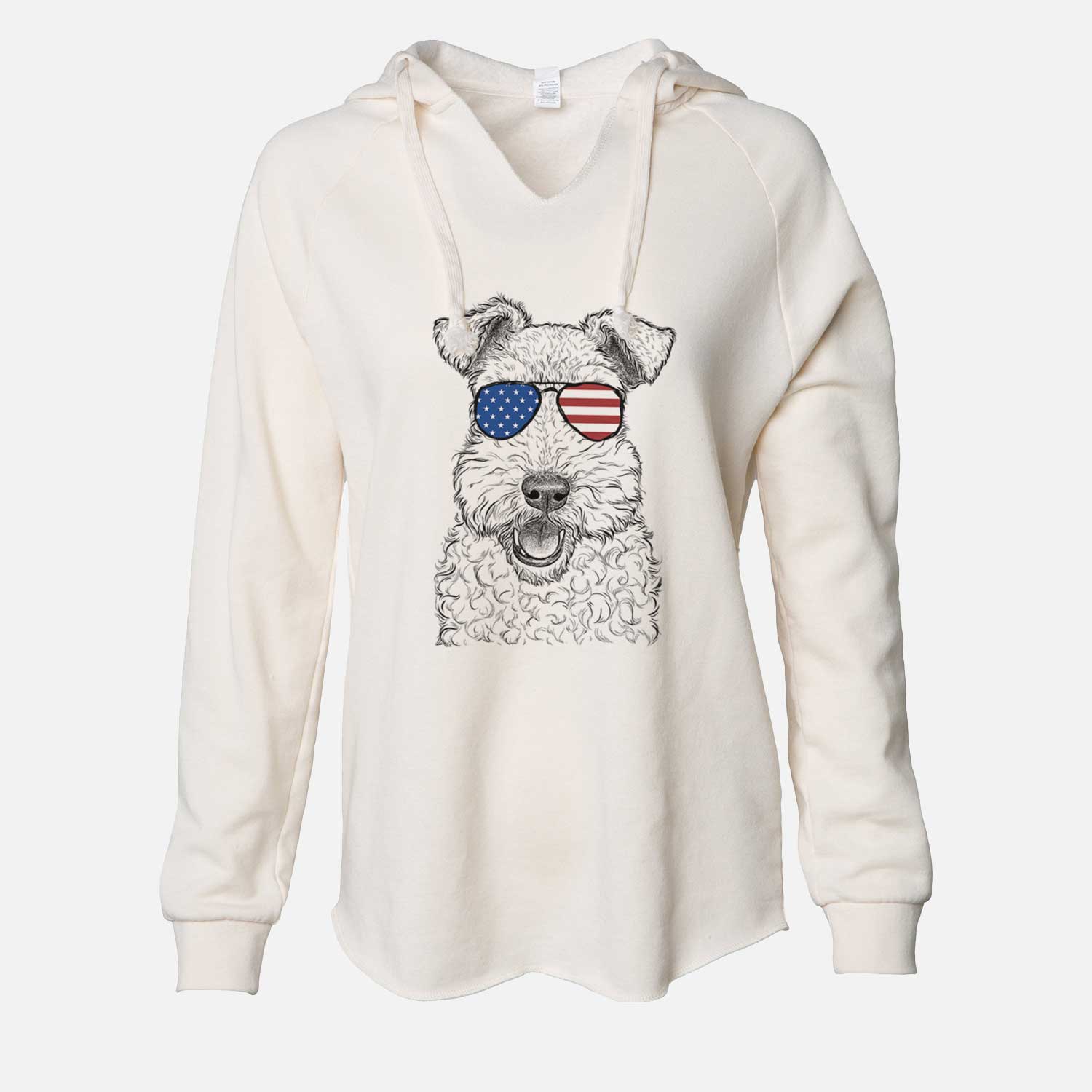 USA Ted the Wire Fox Terrier - Cali Wave Hooded Sweatshirt