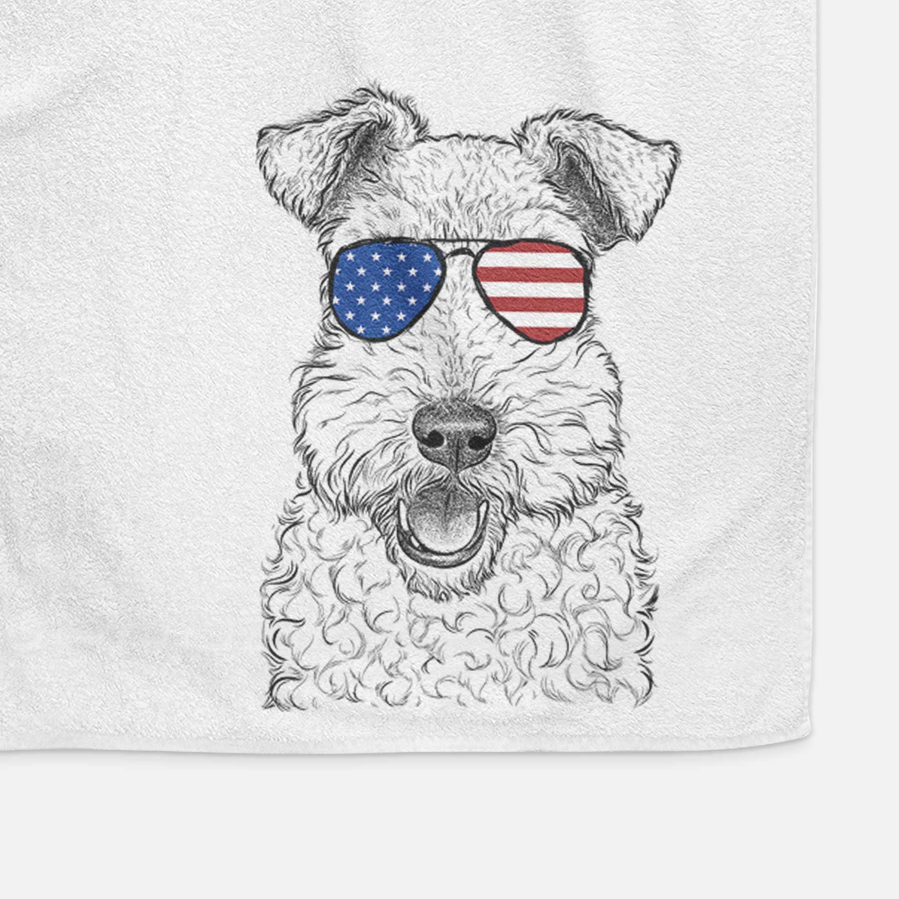 Ted the Wire Fox Terrier Decorative Hand Towel