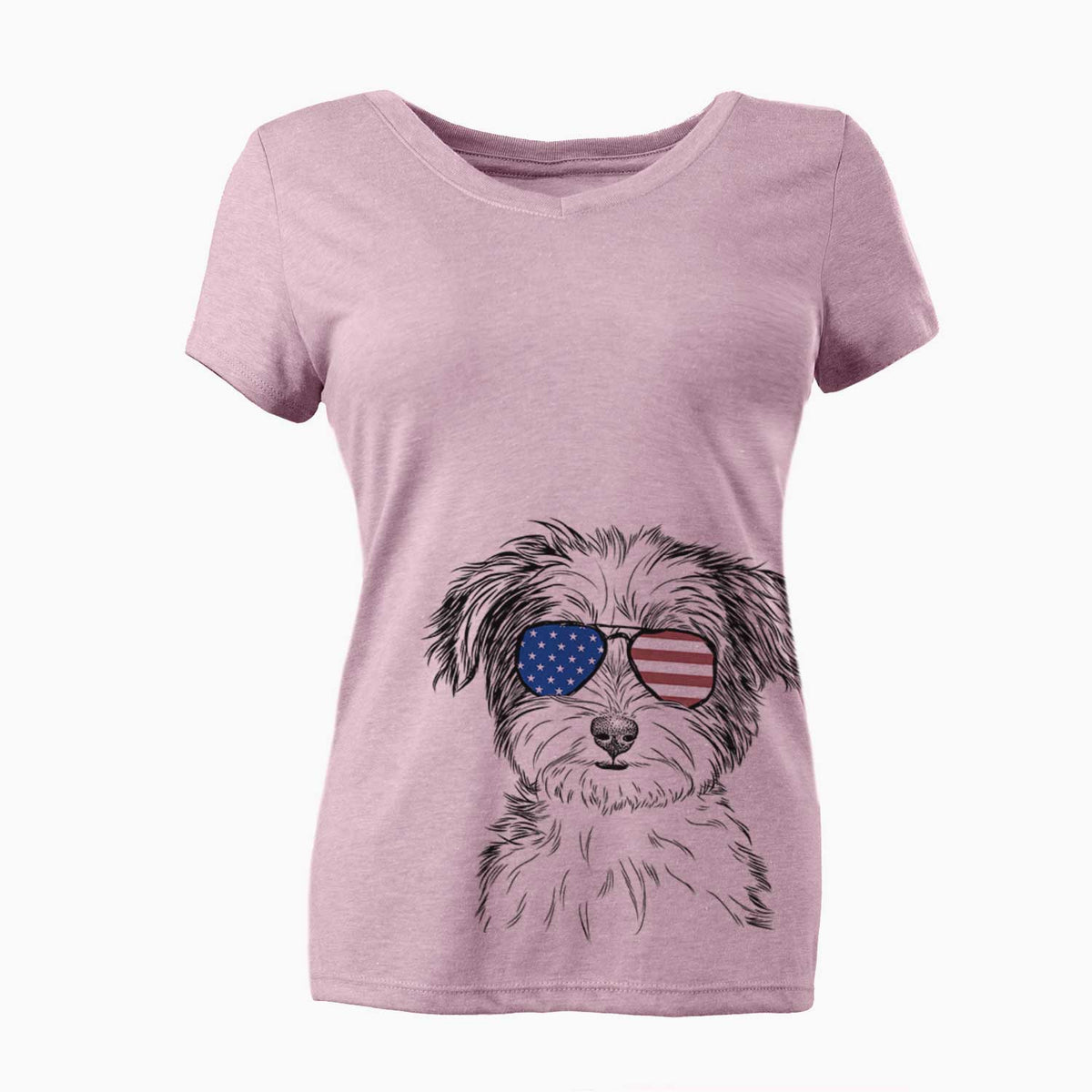 USA Teddy the Havanese - Women's Perfect V-neck Shirt