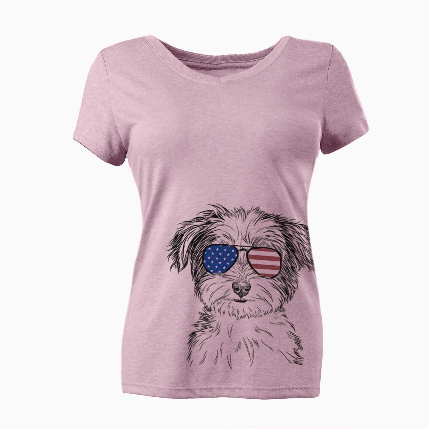 USA Teddy the Havanese - Women's Perfect V-neck Shirt
