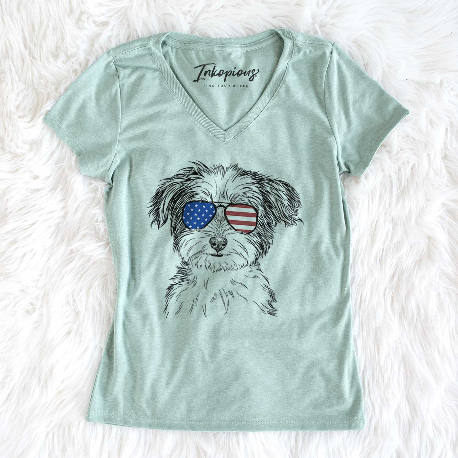 USA Teddy the Havanese - Women's Perfect V-neck Shirt