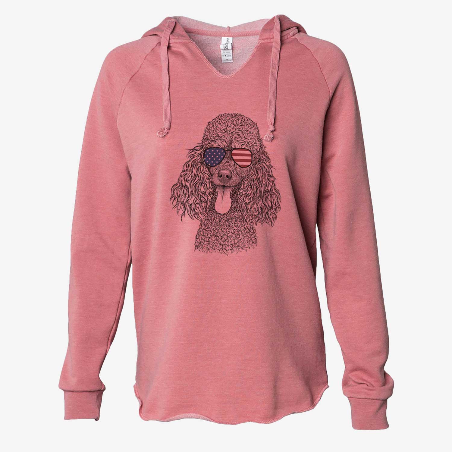 USA Teddy the Mini Poodle - Cali Wave Hooded Sweatshirt