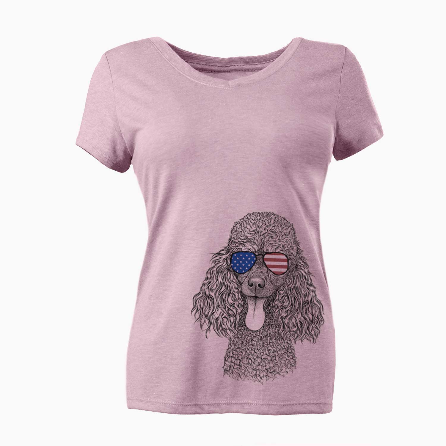 USA Teddy the Mini Poodle - Women's Perfect V-neck Shirt