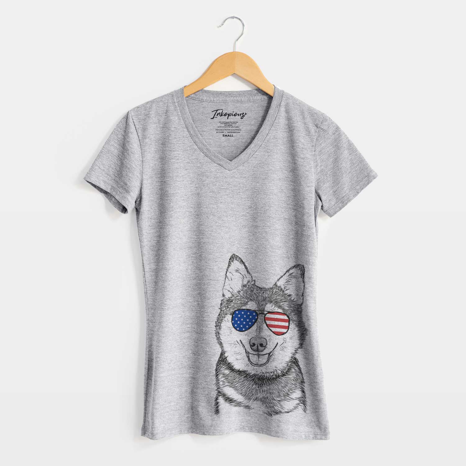 USA Tellie the Alaskan Klee Kai - Women's Perfect V-neck Shirt