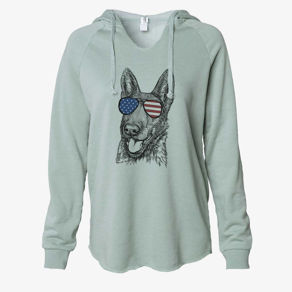 USA Tena the German Shepherd - Cali Wave Hooded Sweatshirt