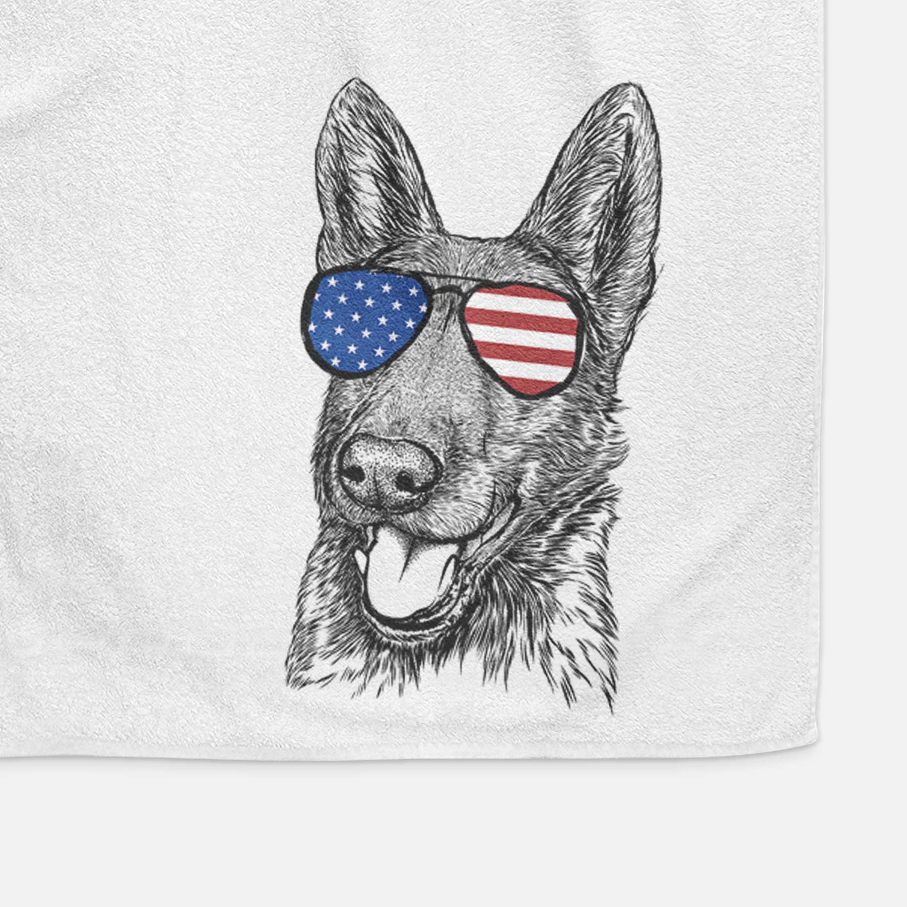 Tena the German Shepherd Decorative Hand Towel