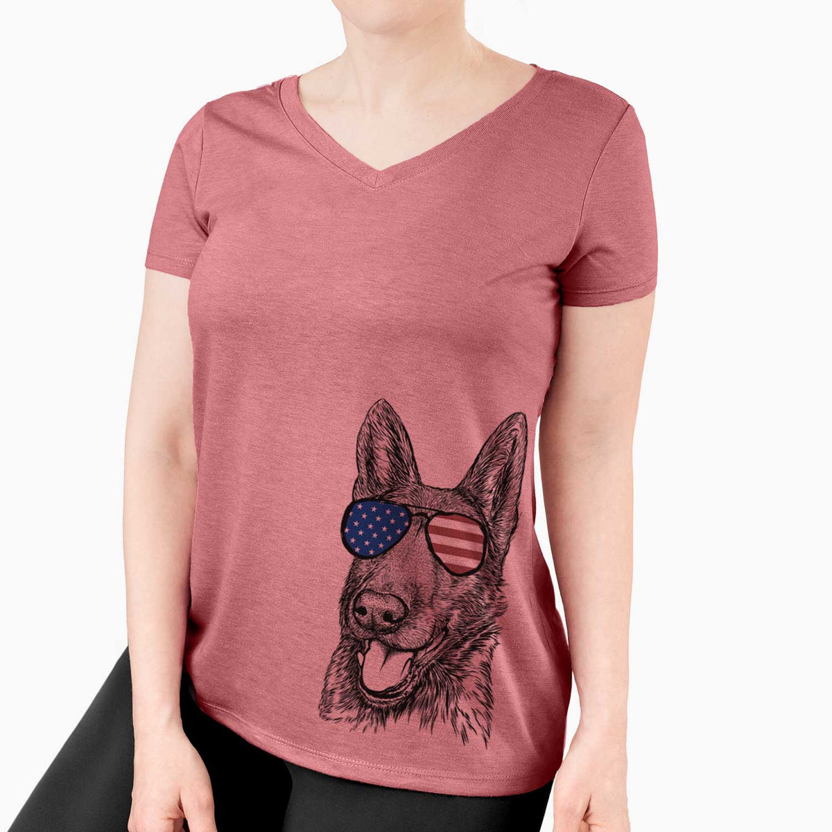 USA Tena the German Shepherd - Women's Perfect V-neck Shirt