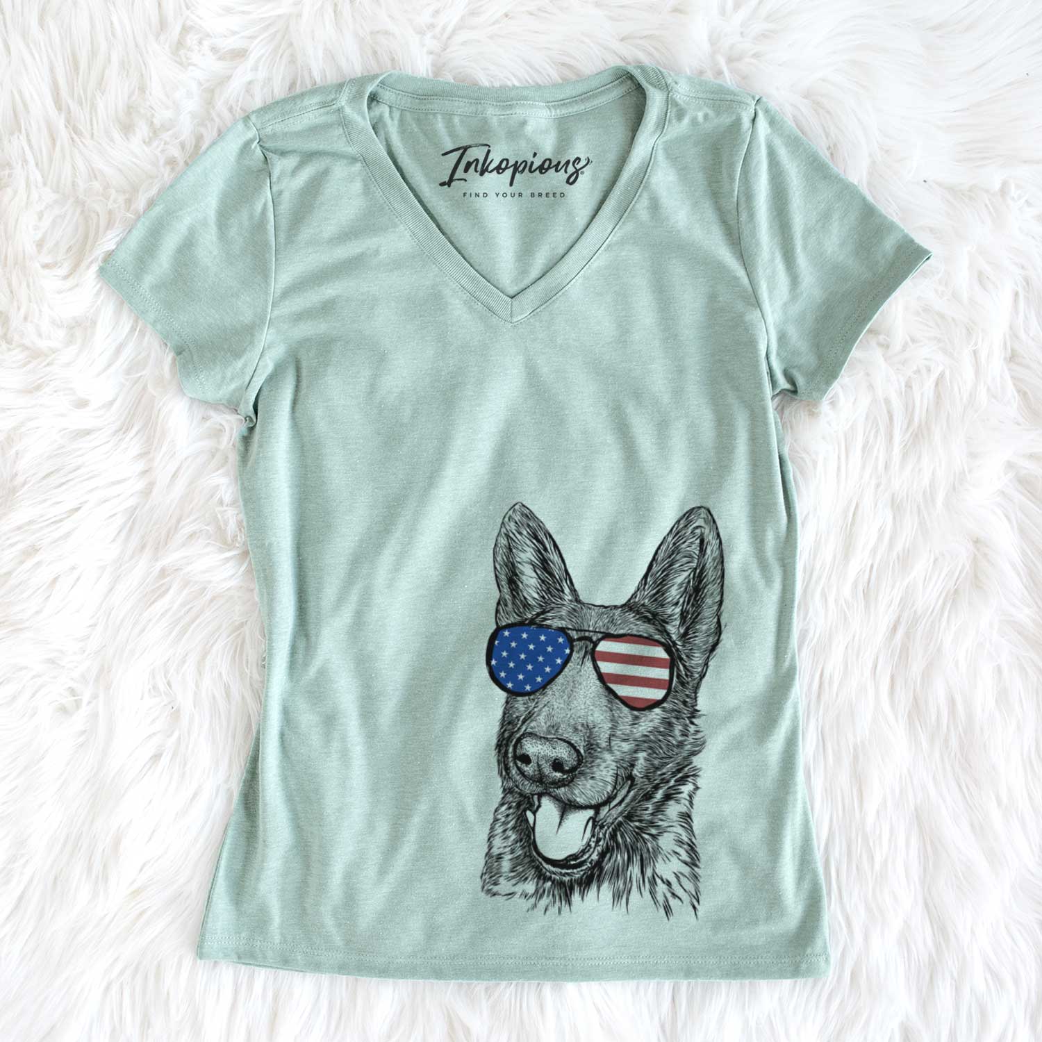 USA Tena the German Shepherd - Women's Perfect V-neck Shirt