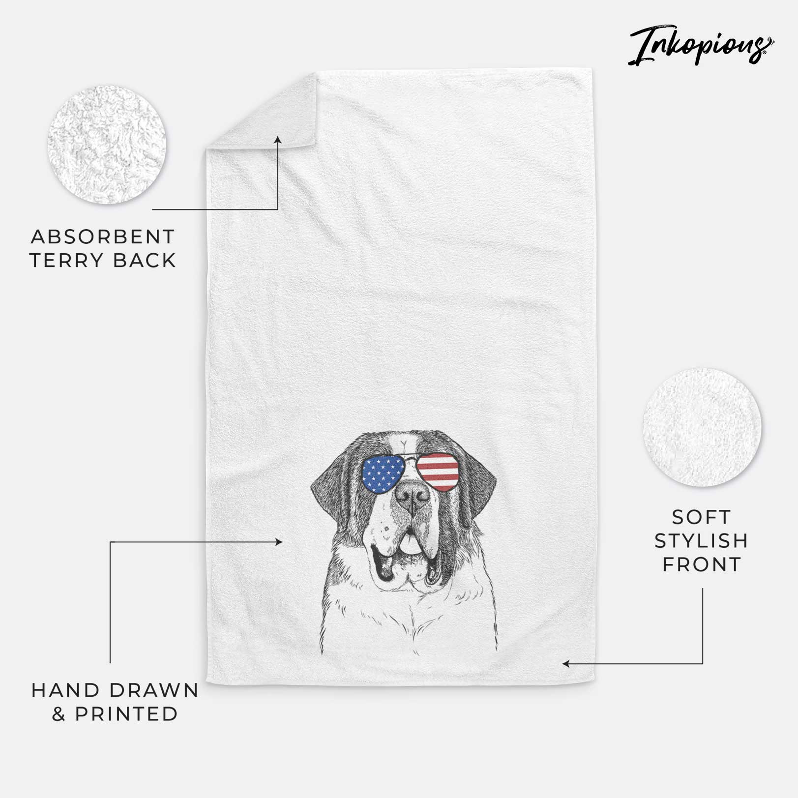 Thor the Saint Bernard Decorative Hand Towel