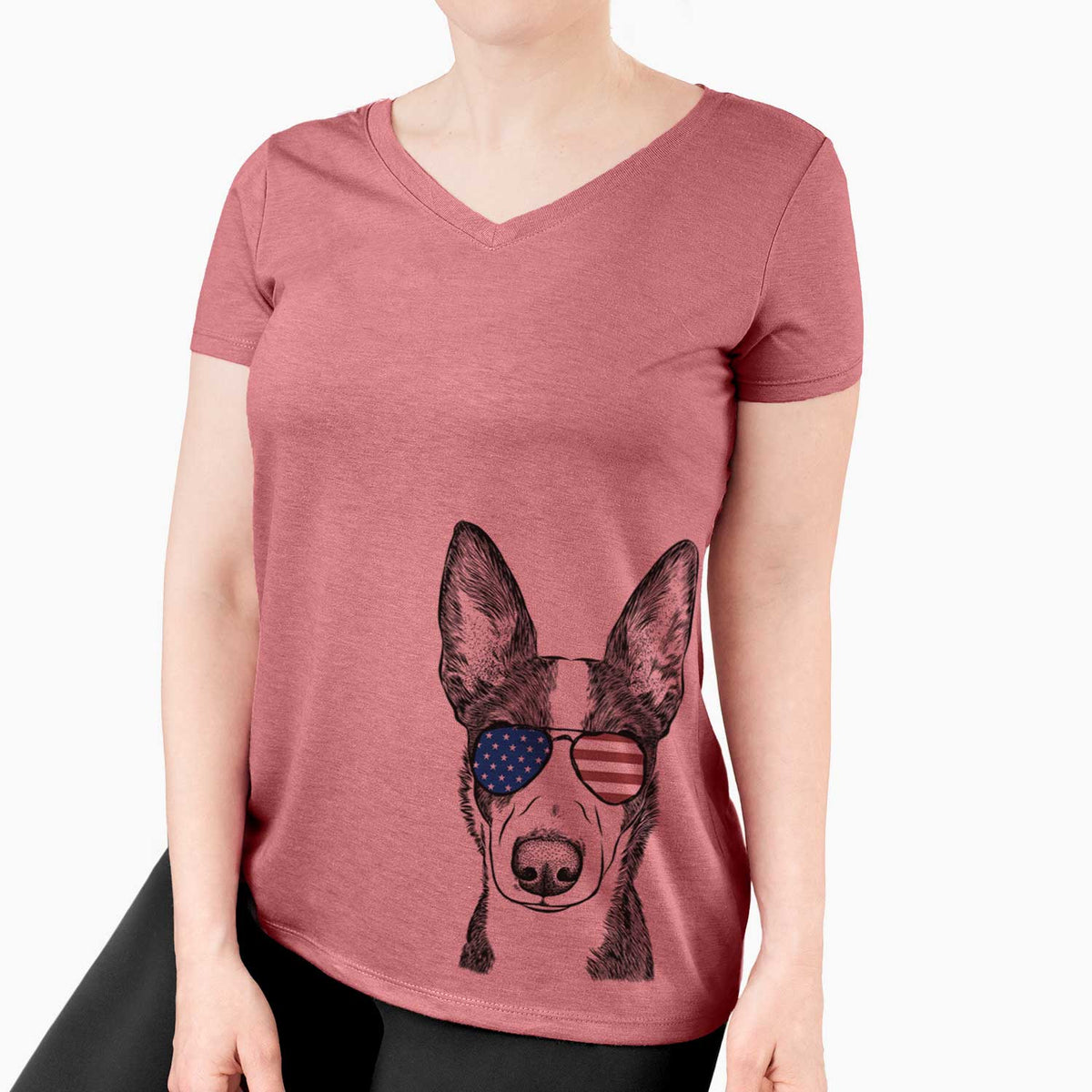 USA Tigm the Bippet - Women's Perfect V-neck Shirt