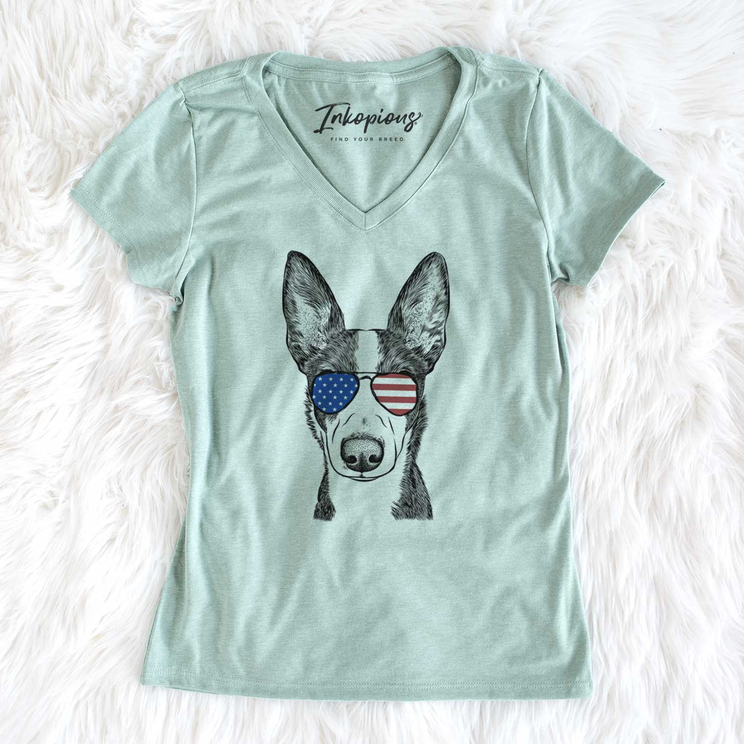 USA Tigm the Bippet - Women's Perfect V-neck Shirt