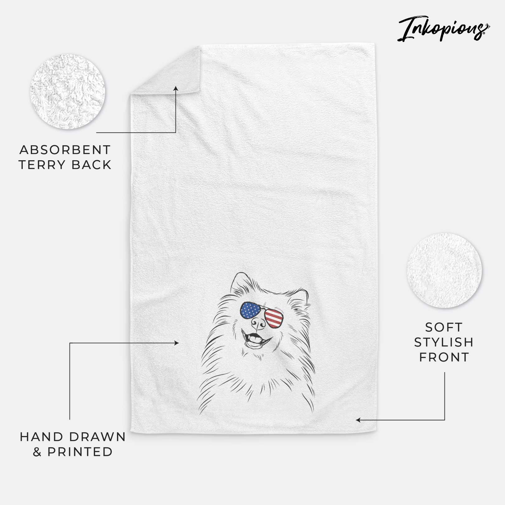 Tillie the Samoyed Decorative Hand Towel