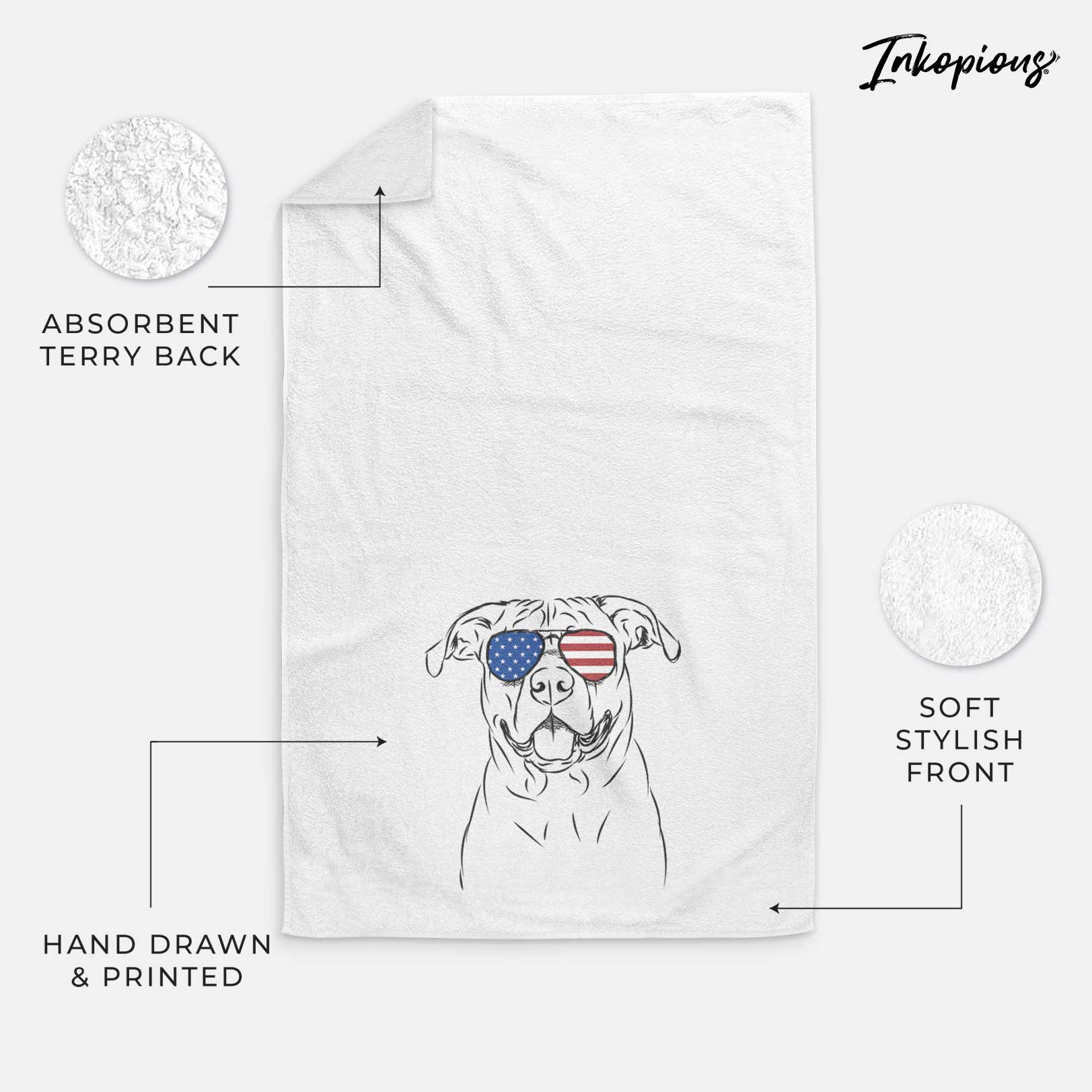 Timmy the Mixed Breed Decorative Hand Towel