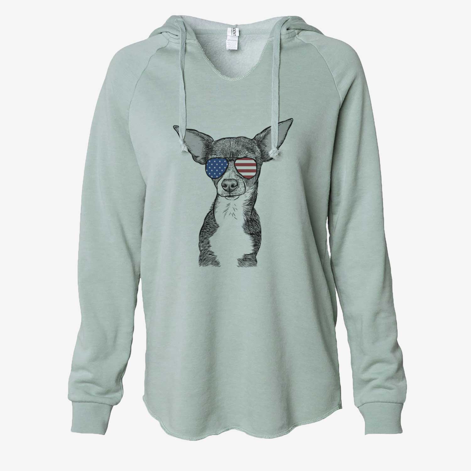 USA Tiny Archie the Mixed Breed - Cali Wave Hooded Sweatshirt