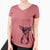 USA Tiny Archie the Mixed Breed - Women's Perfect V-neck Shirt