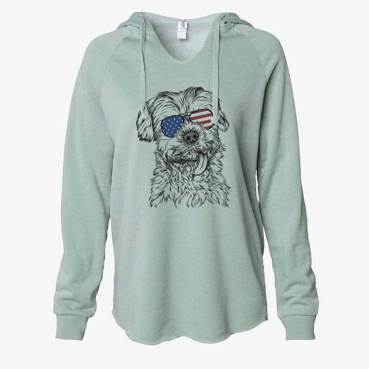 USA Tiny Titan the Shih Tzu - Cali Wave Hooded Sweatshirt