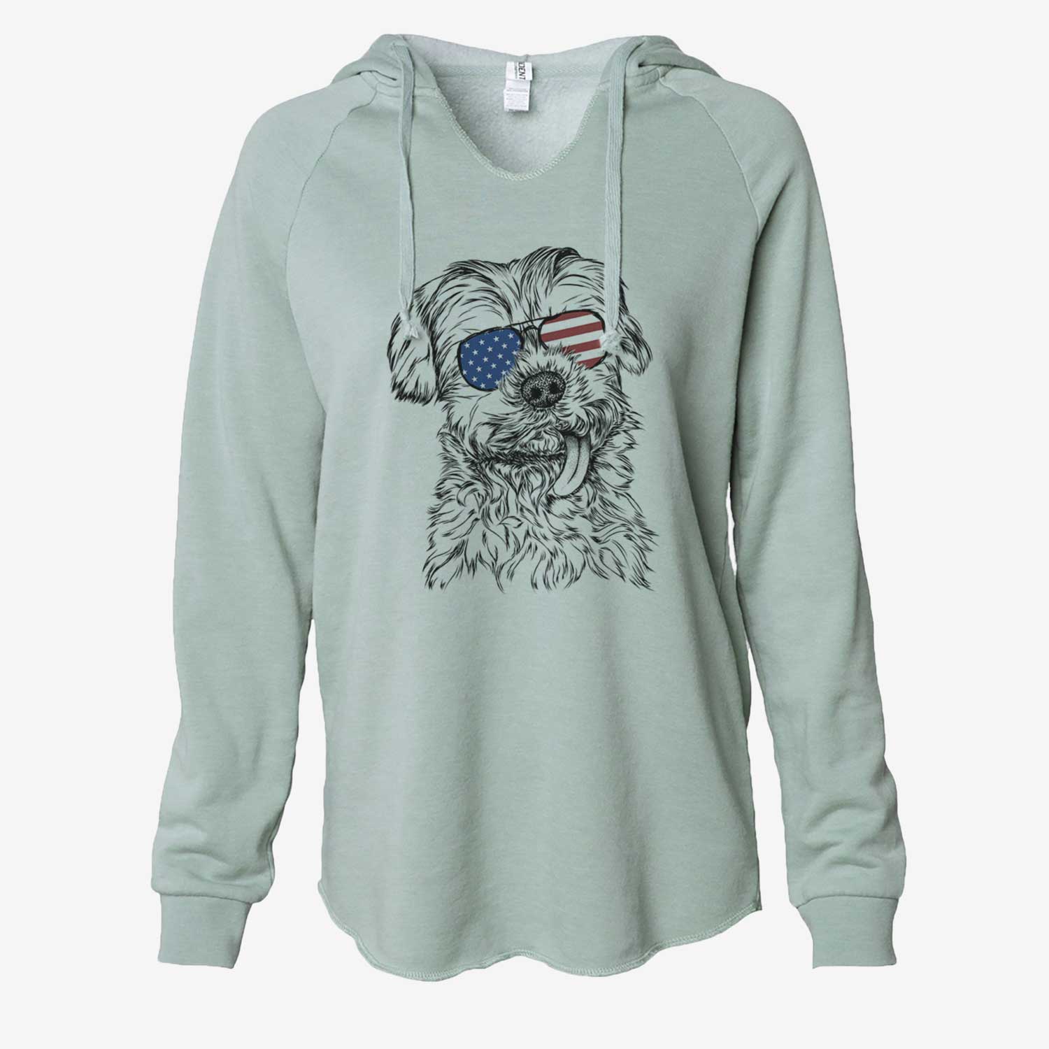 USA Tiny Titan the Shih Tzu - Cali Wave Hooded Sweatshirt