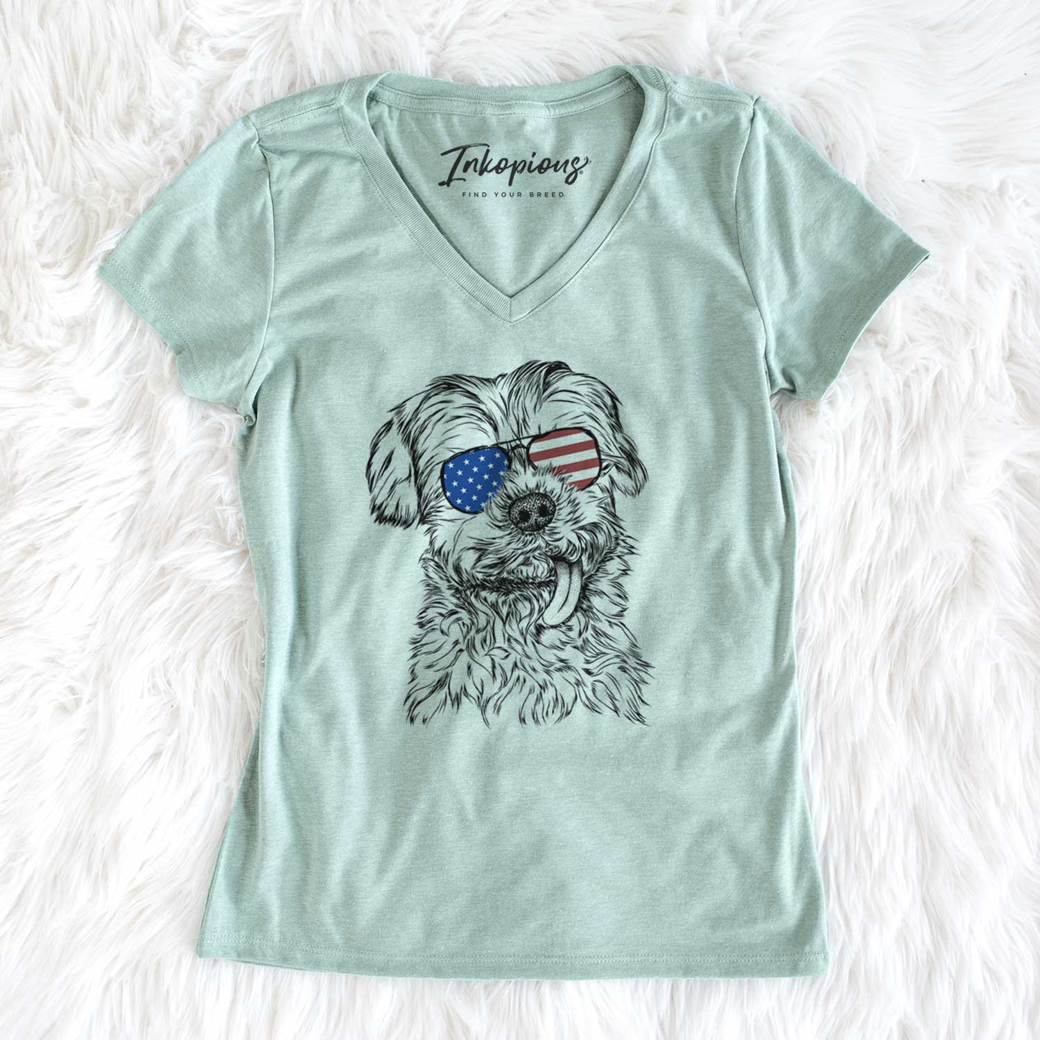 USA Tiny Titan the Shih Tzu - Women's Perfect V-neck Shirt