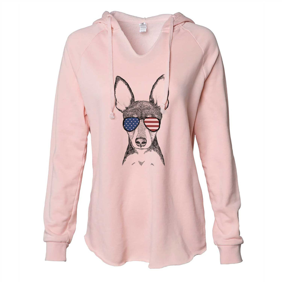 USA Tiny the Toy Fox Terrier - Cali Wave Hooded Sweatshirt