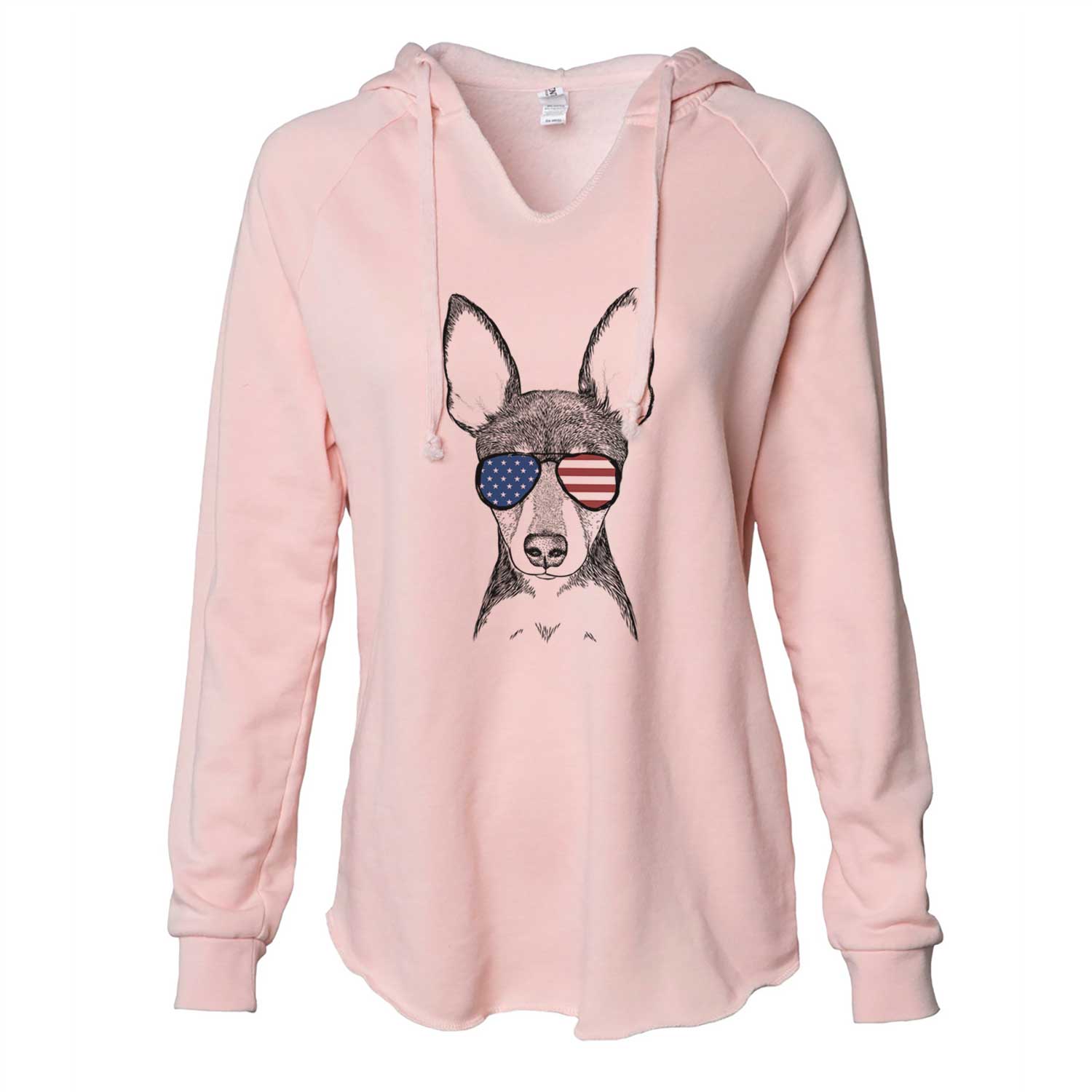 USA Tiny the Toy Fox Terrier - Cali Wave Hooded Sweatshirt