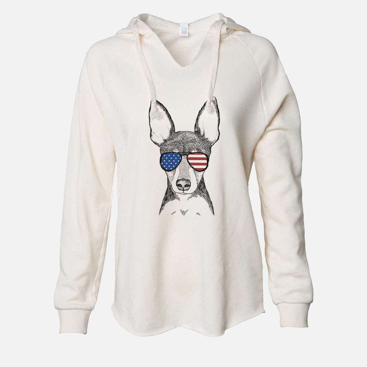 USA Tiny the Toy Fox Terrier - Cali Wave Hooded Sweatshirt