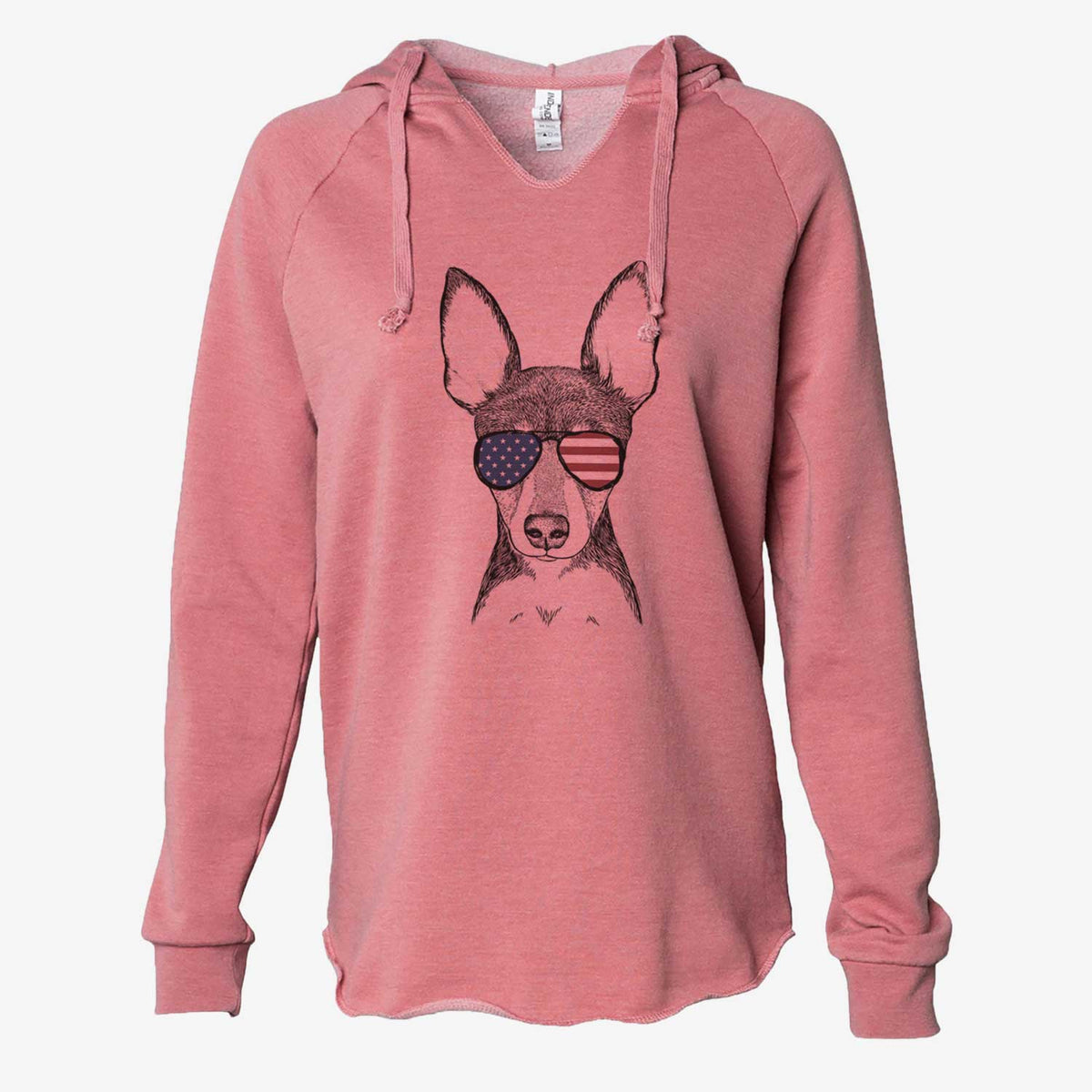 USA Tiny the Toy Fox Terrier - Cali Wave Hooded Sweatshirt