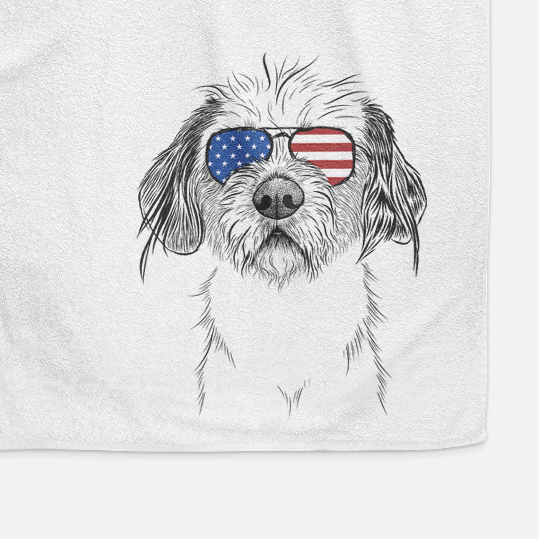 Tiny Tucker the Mixed Breed Decorative Hand Towel