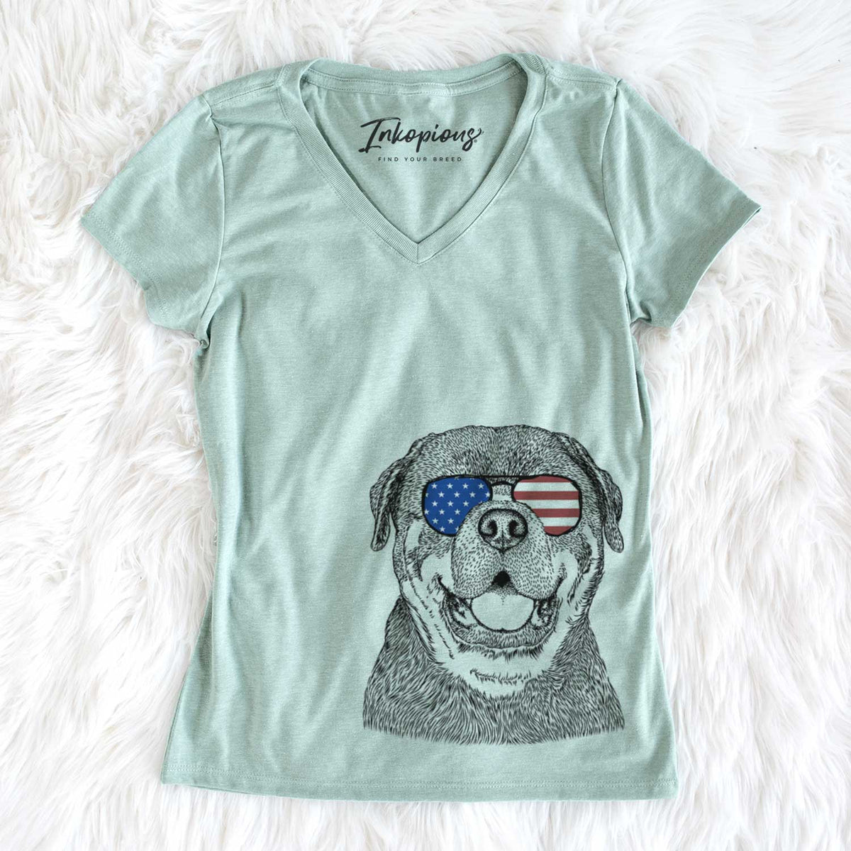 USA Titan the Rottweiler - Women's Perfect V-neck Shirt
