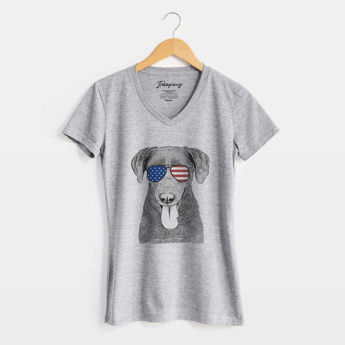 USA Tobes the Chocolate Lab - Women&#39;s Perfect V-neck Shirt