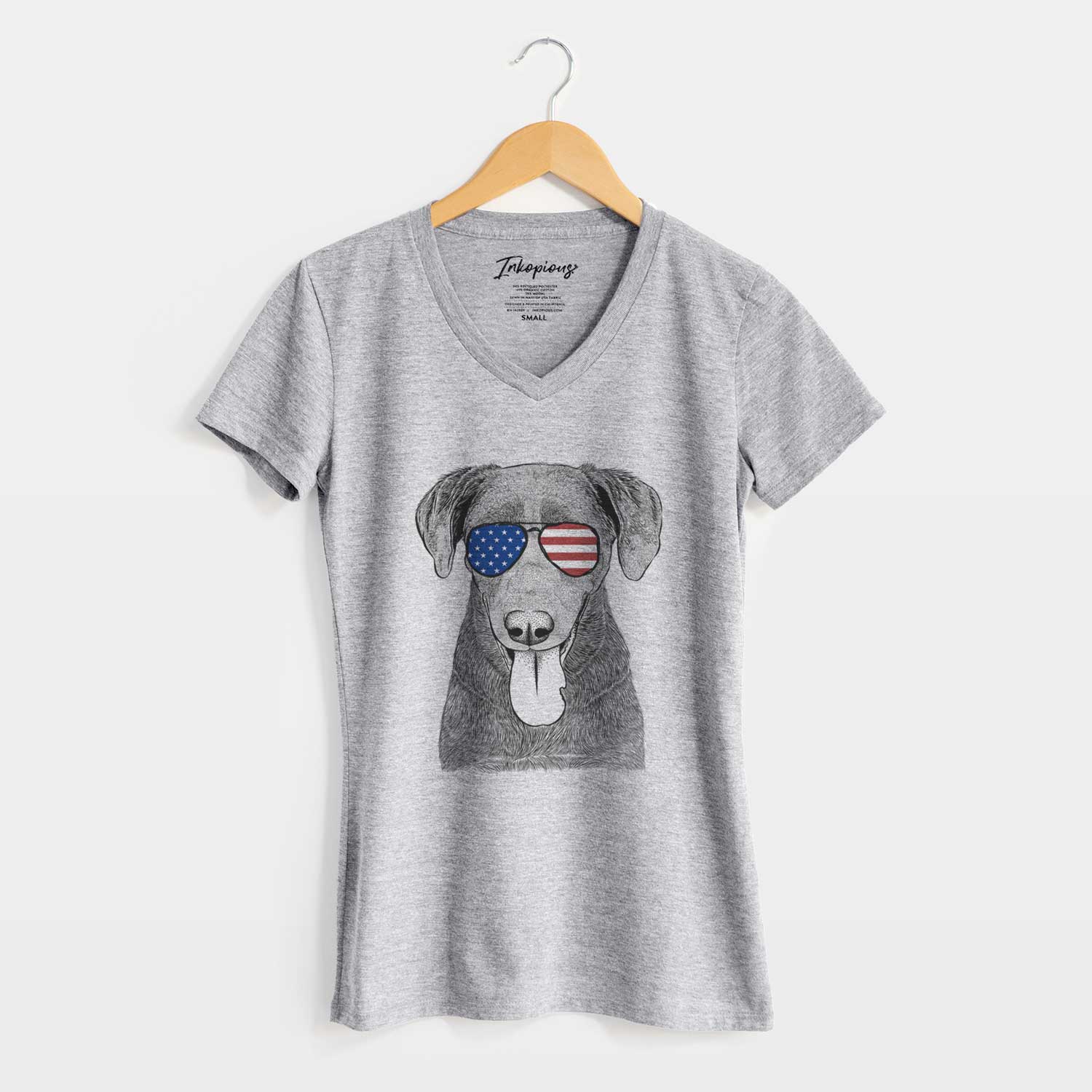 USA Tobes the Chocolate Lab - Women's Perfect V-neck Shirt