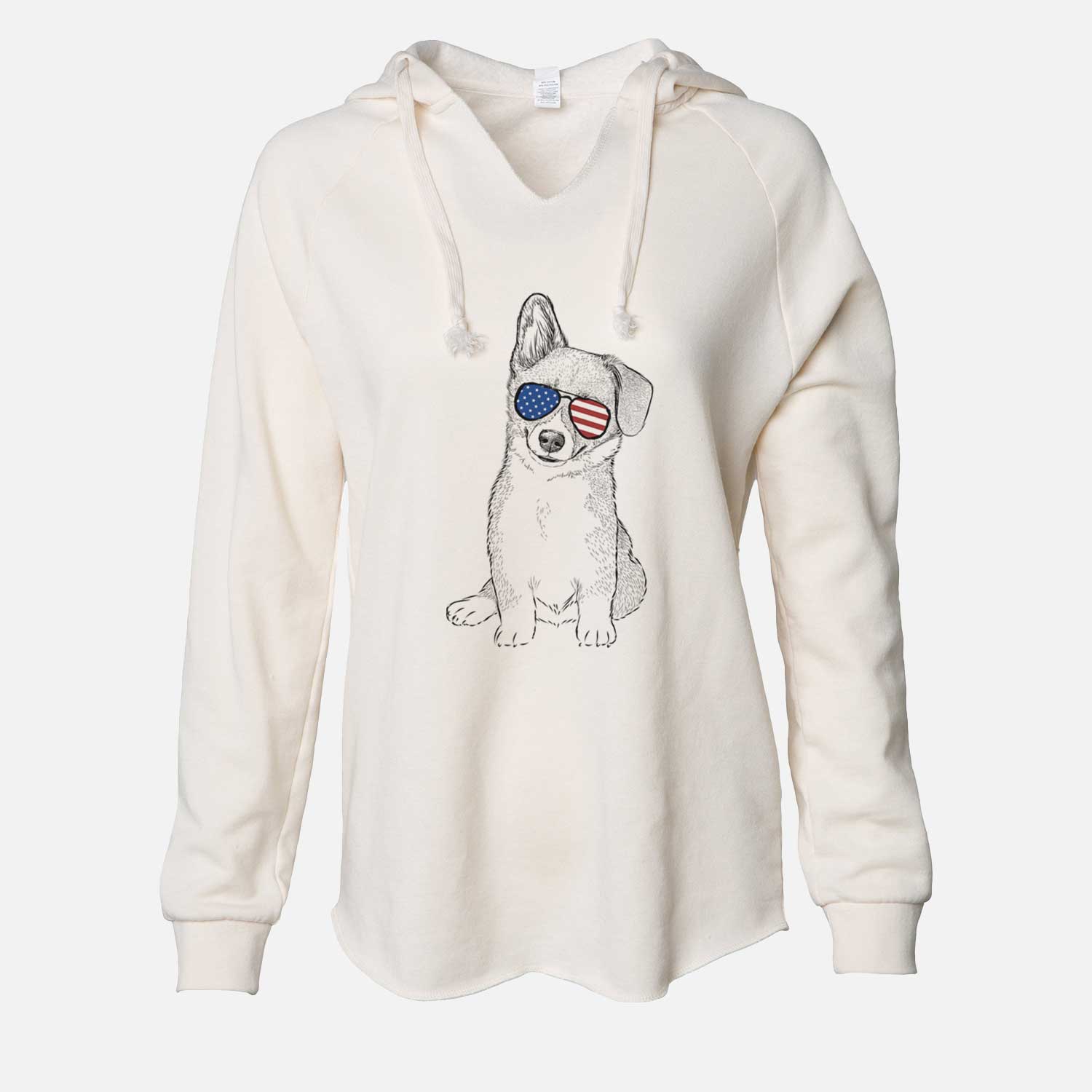 USA Toby the Corgi Puppy - Cali Wave Hooded Sweatshirt