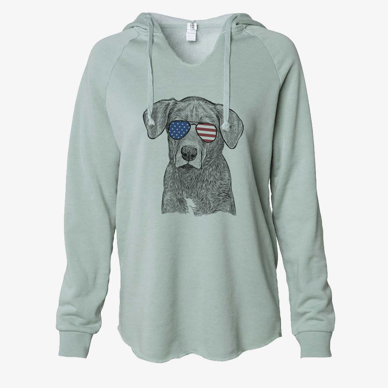 USA Tom the Lab Dane Mix - Cali Wave Hooded Sweatshirt