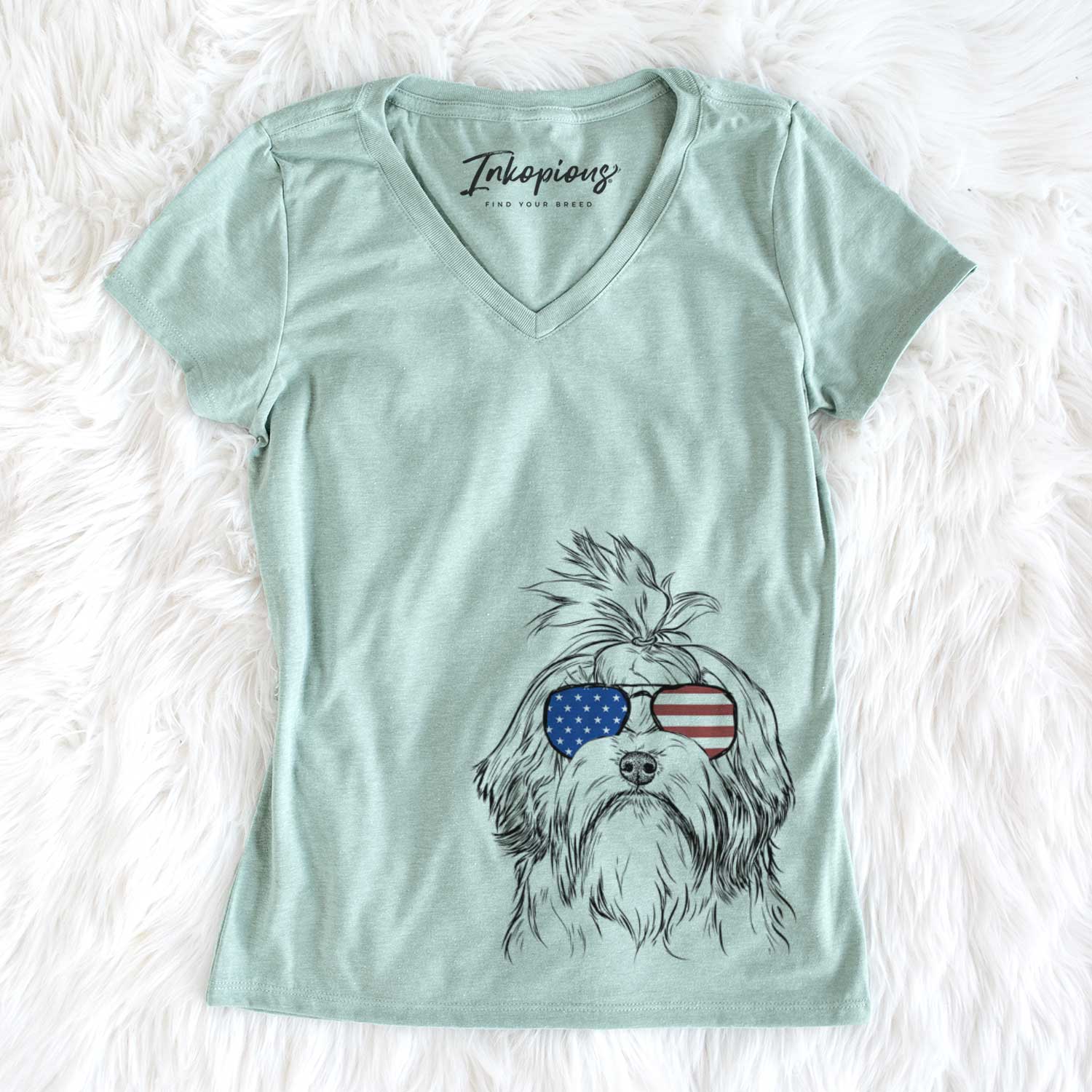 USA Tootsie the Lowchen - Women's Perfect V-neck Shirt