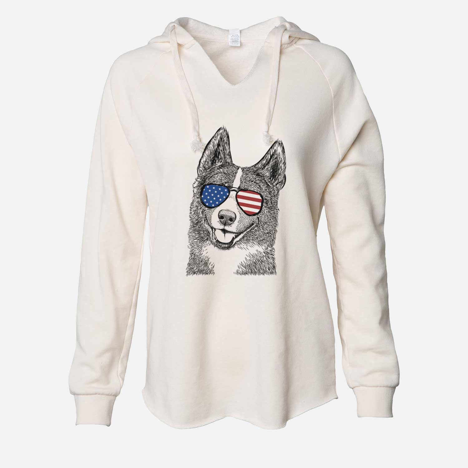 USA Tosca the Karelian Bear Dog - Cali Wave Hooded Sweatshirt