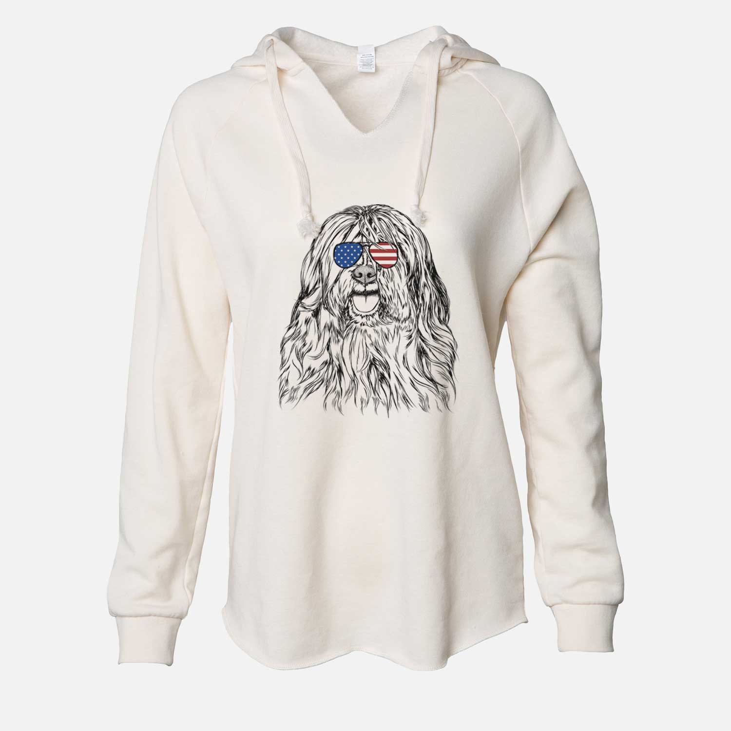 USA Trinket the Tibetan Terrier - Cali Wave Hooded Sweatshirt