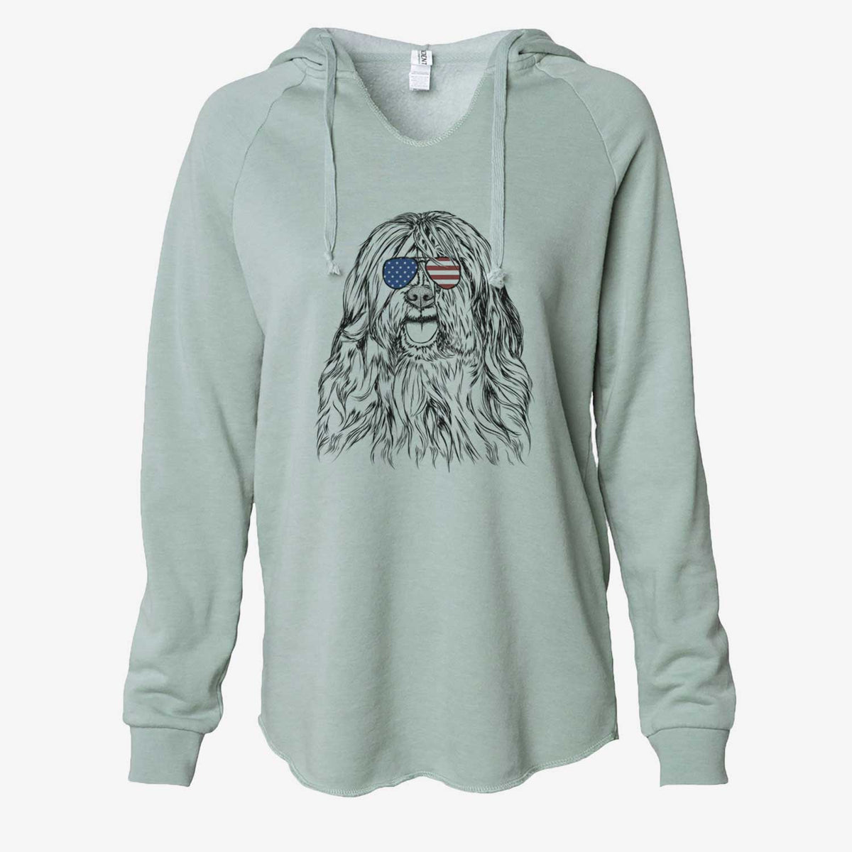USA Trinket the Tibetan Terrier - Cali Wave Hooded Sweatshirt