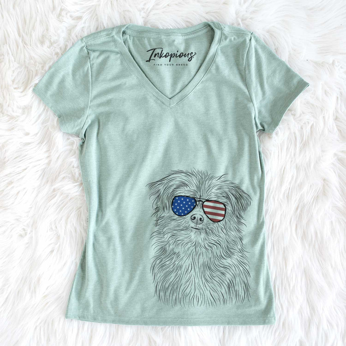 USA Trixie the Terrier Mix - Women's Perfect V-neck Shirt