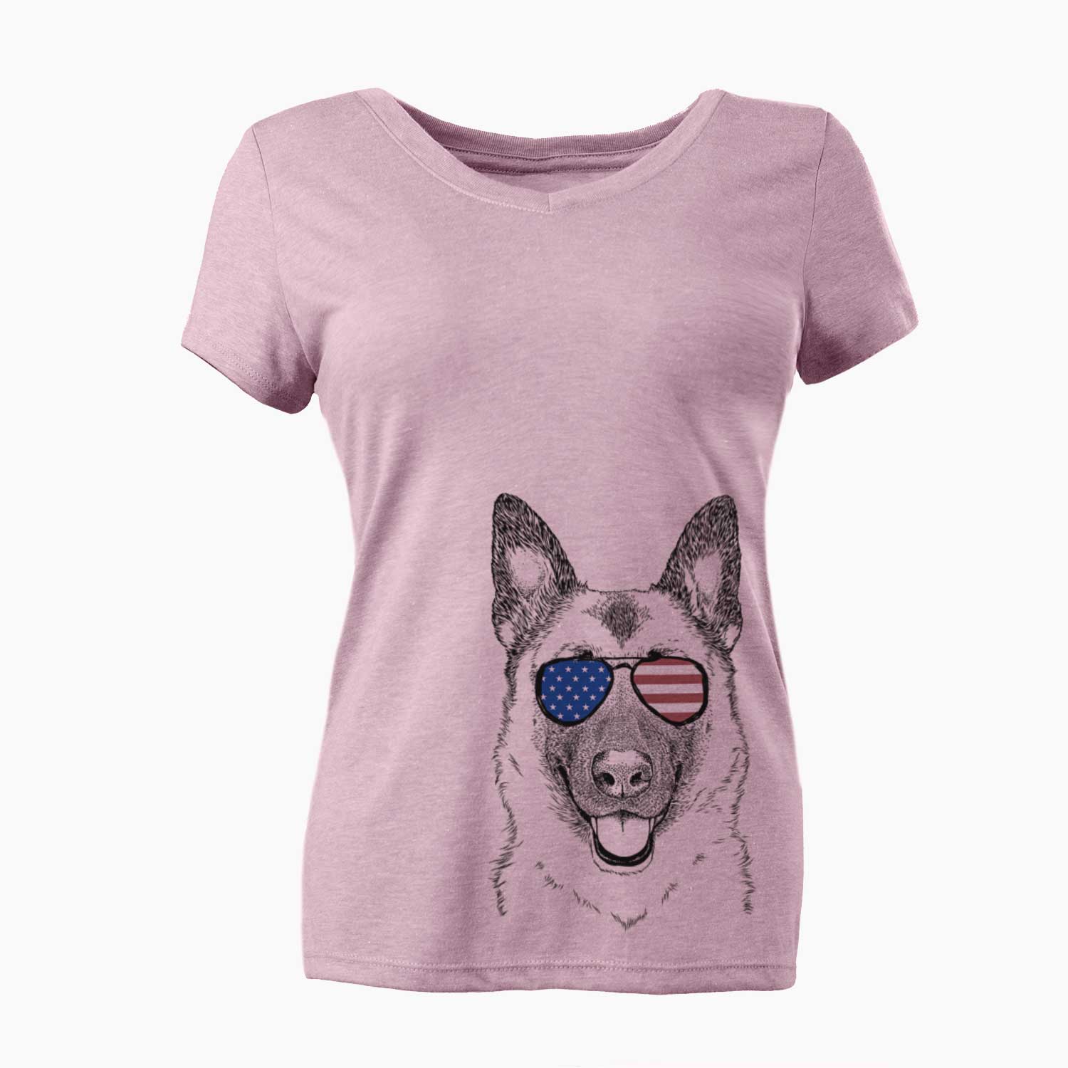 USA Trooper the German Shepherd - Women's Perfect V-neck Shirt