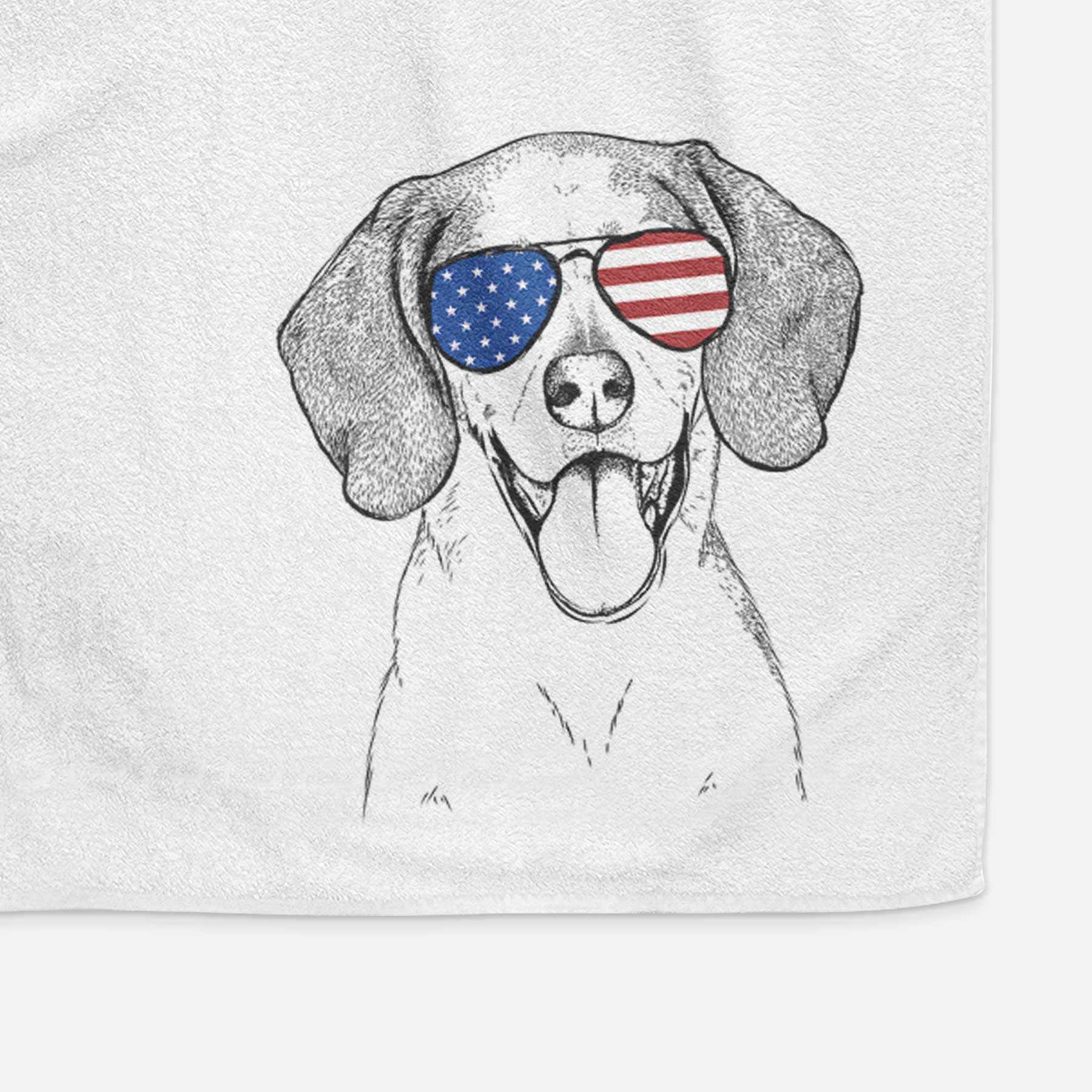 Trooper the Hound Mix Decorative Hand Towel