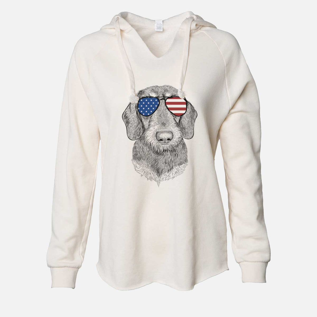 USA Truman the Wirehaired Dachshund - Cali Wave Hooded Sweatshirt