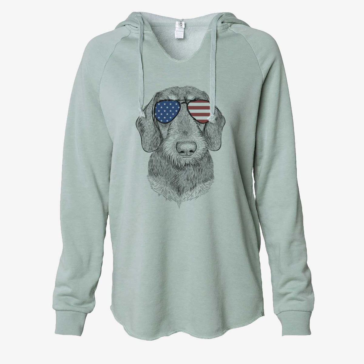 USA Truman the Wirehaired Dachshund - Cali Wave Hooded Sweatshirt