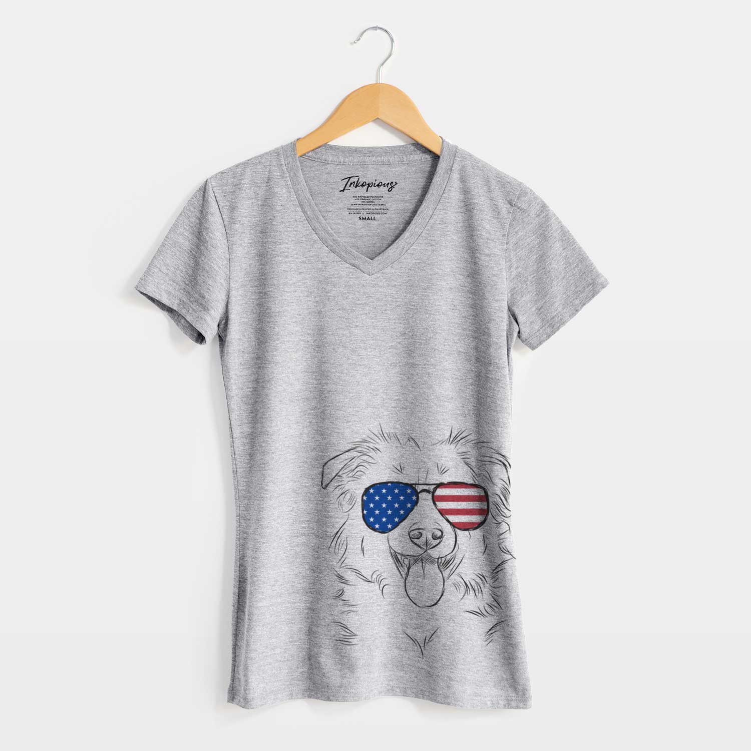 USA Tucker the Collie Shepherd - Women's Perfect V-neck Shirt