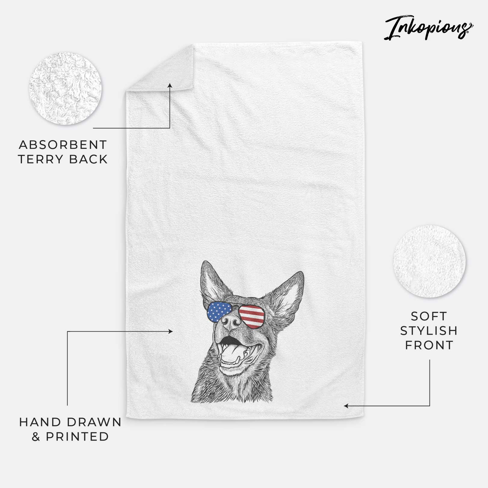 Tucker the Australian Kelpie Decorative Hand Towel