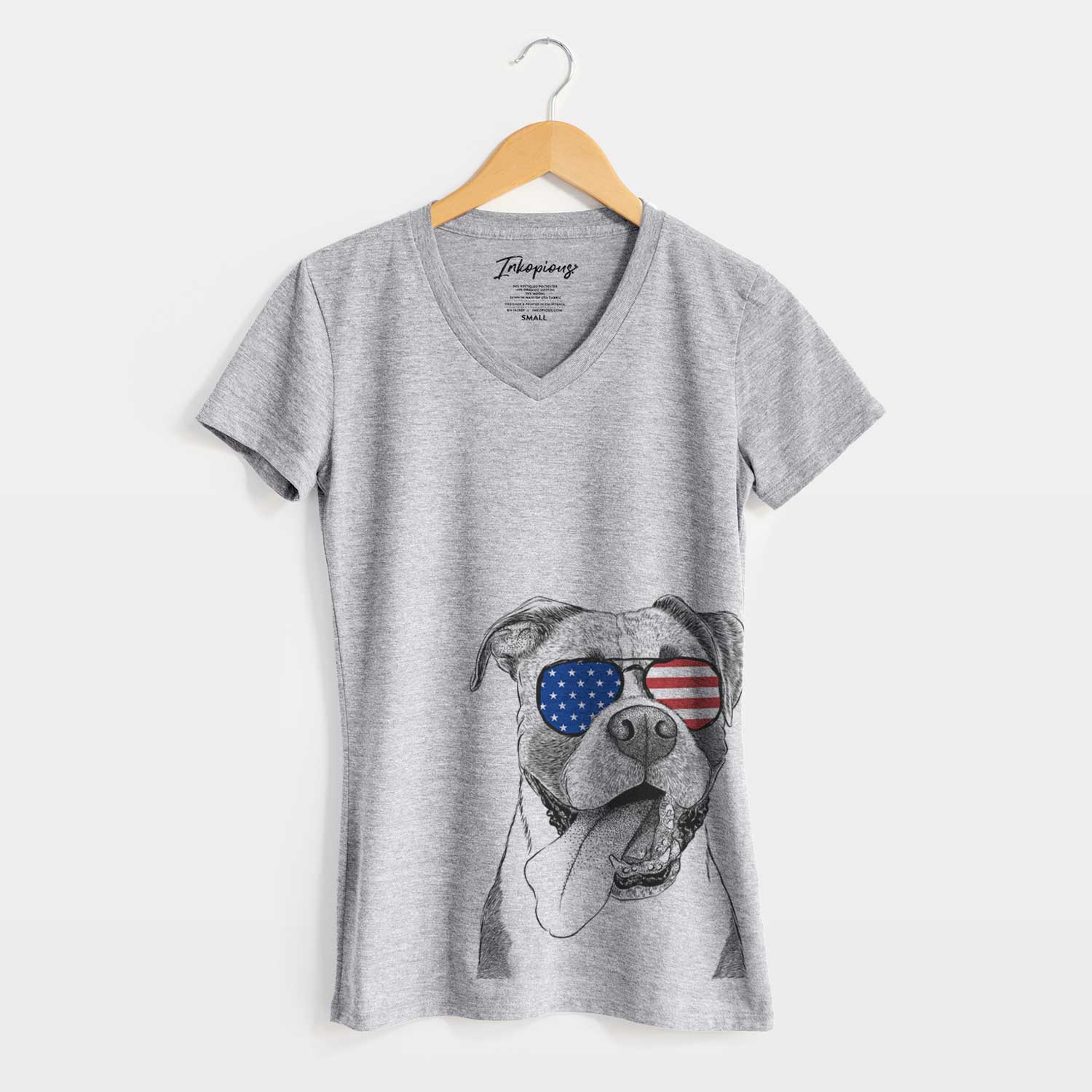 USA Tuckeroo the Boxer - Women's Perfect V-neck Shirt