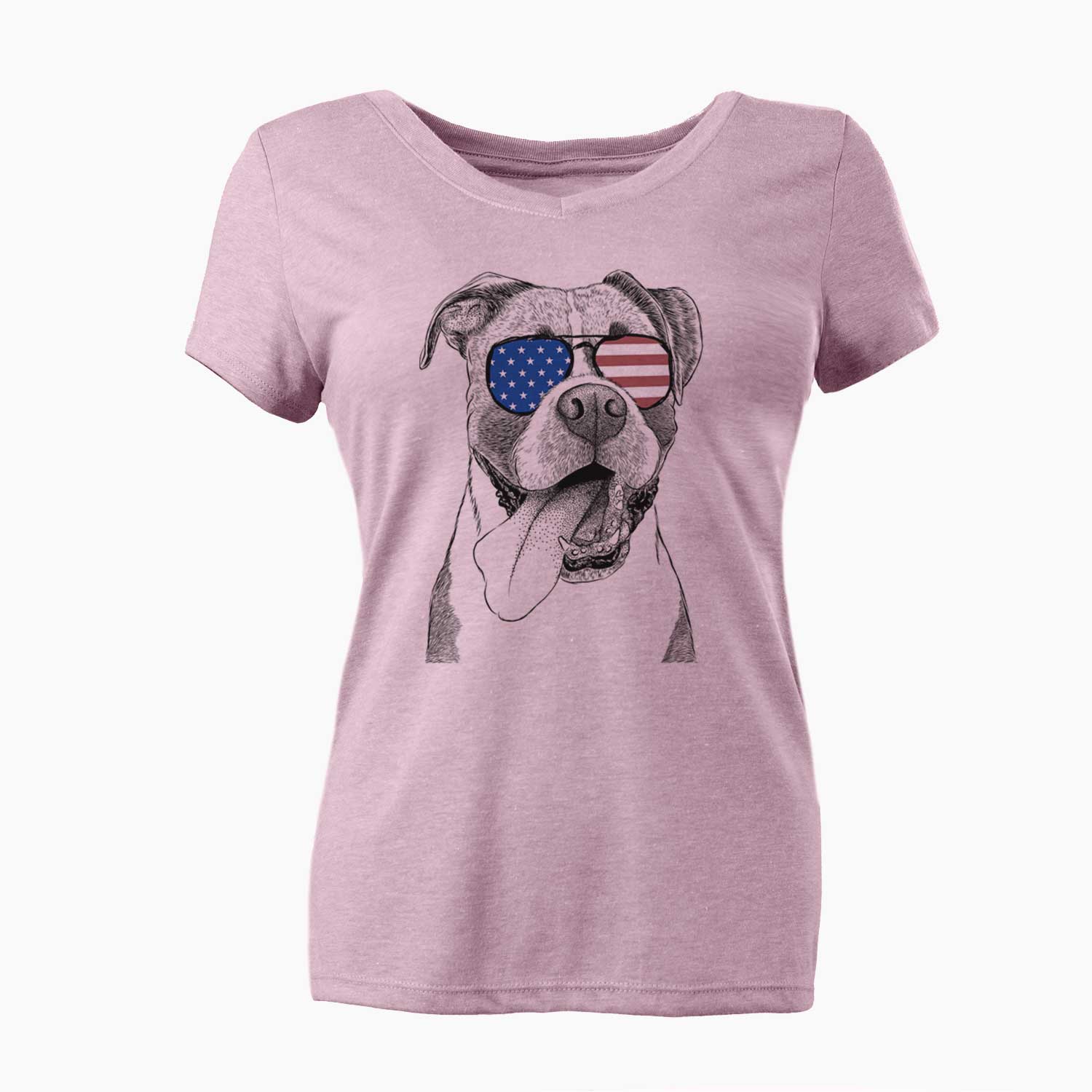 USA Tuckeroo the Boxer - Women's Perfect V-neck Shirt