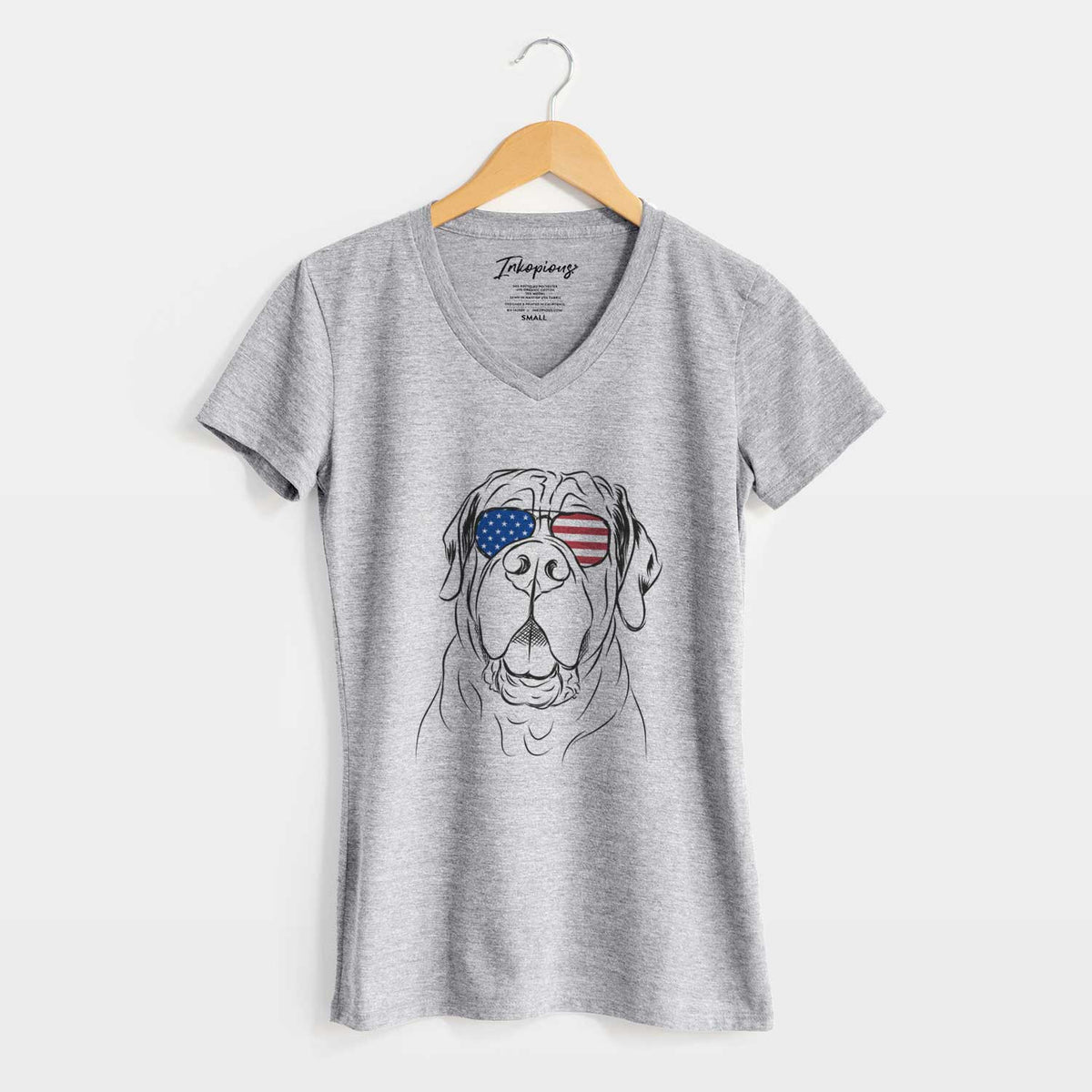 USA Tufton the English Mastiff - Women&#39;s Perfect V-neck Shirt