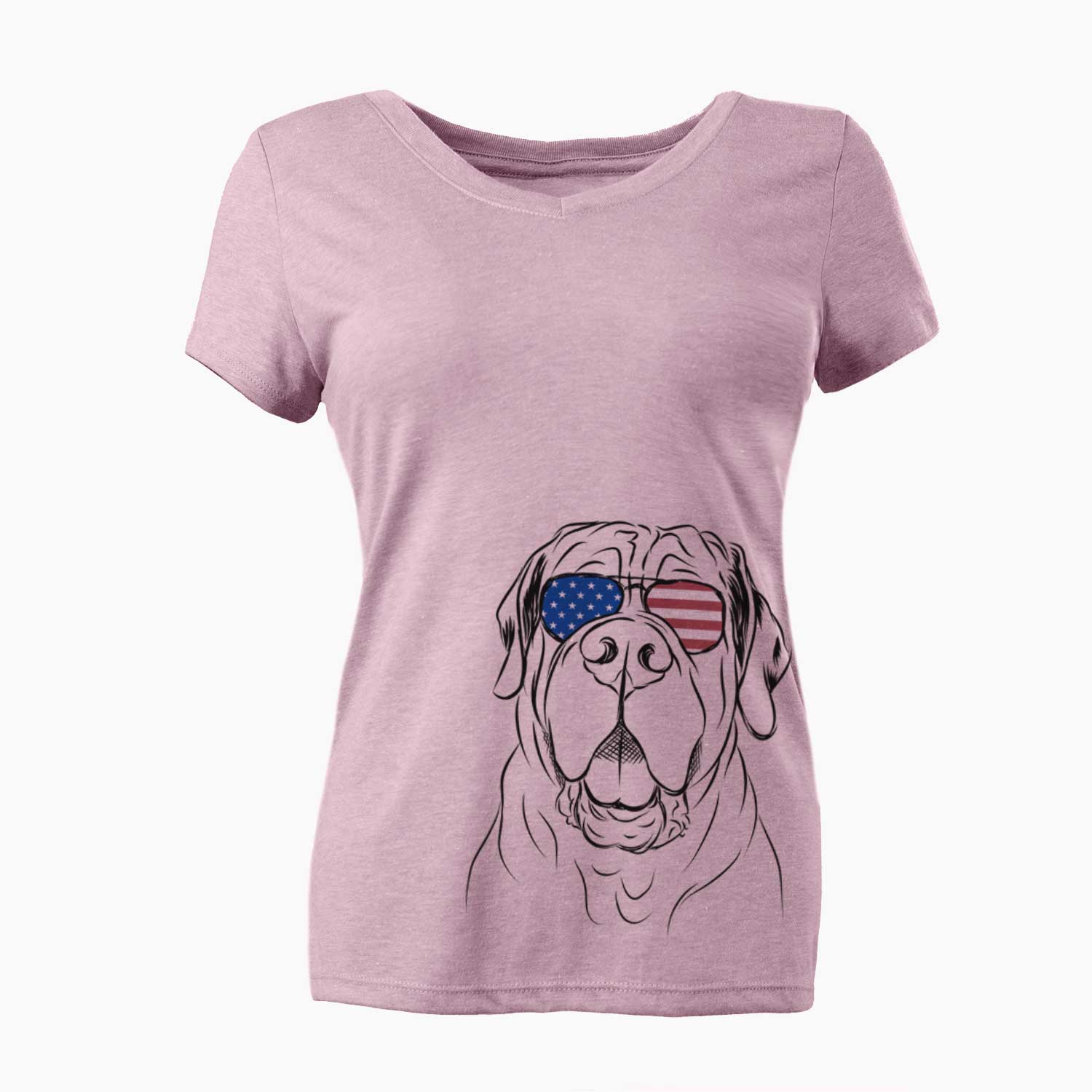 USA Tufton the English Mastiff - Women's Perfect V-neck Shirt