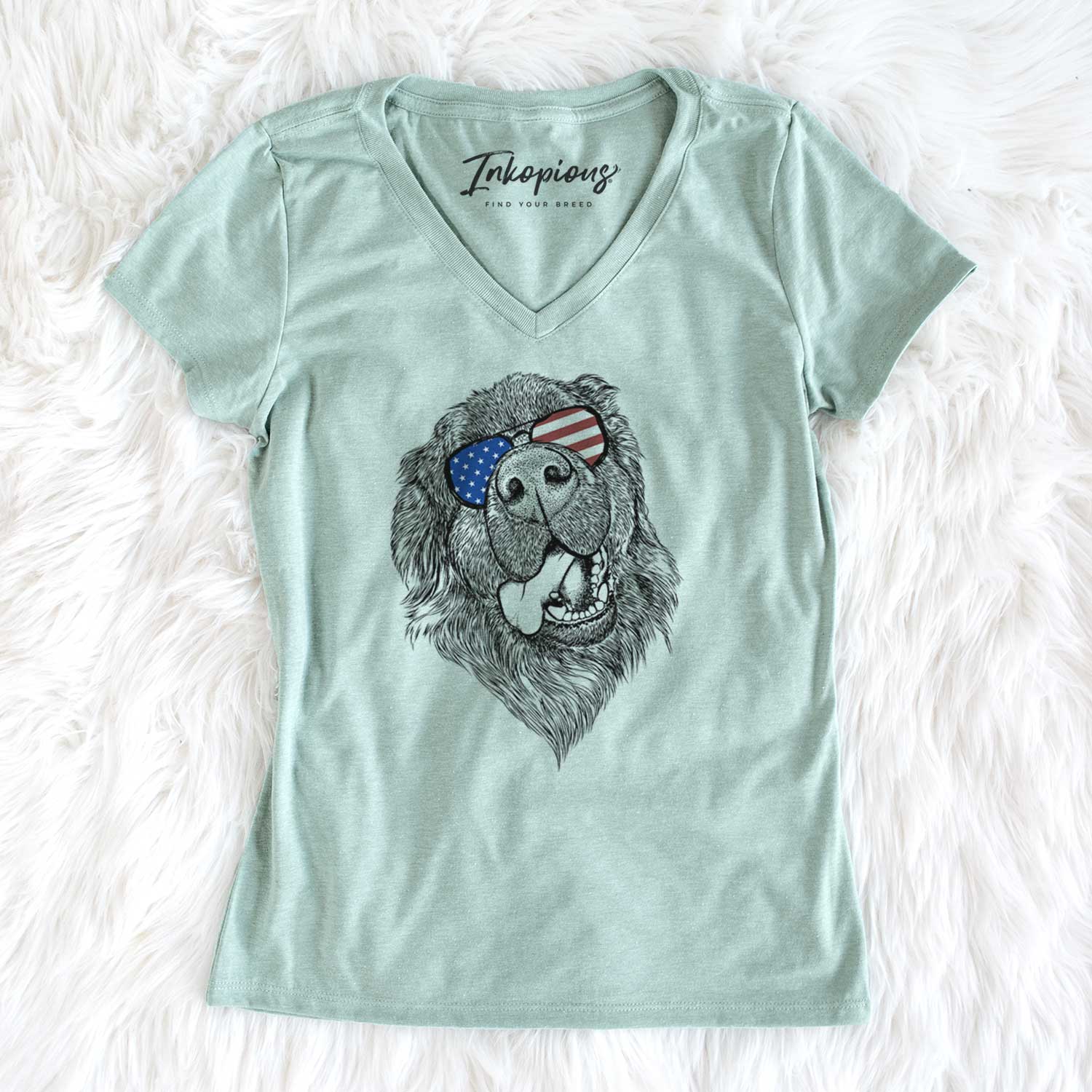 USA Tuna the Newfoundland - Women's Perfect V-neck Shirt