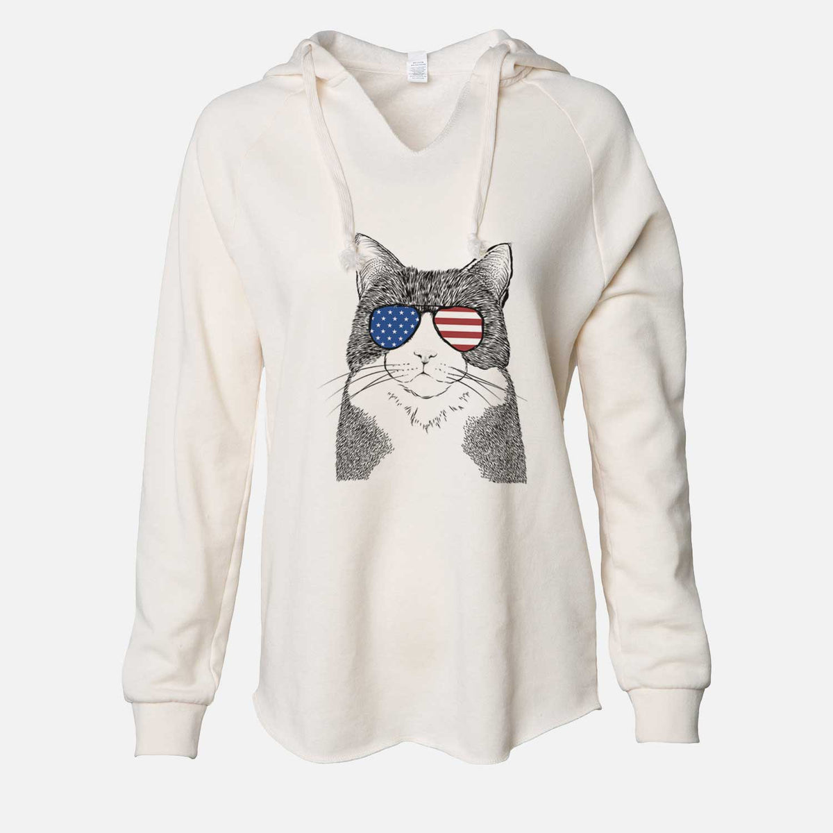 USA Tux the Tuxedo Cat - Cali Wave Hooded Sweatshirt