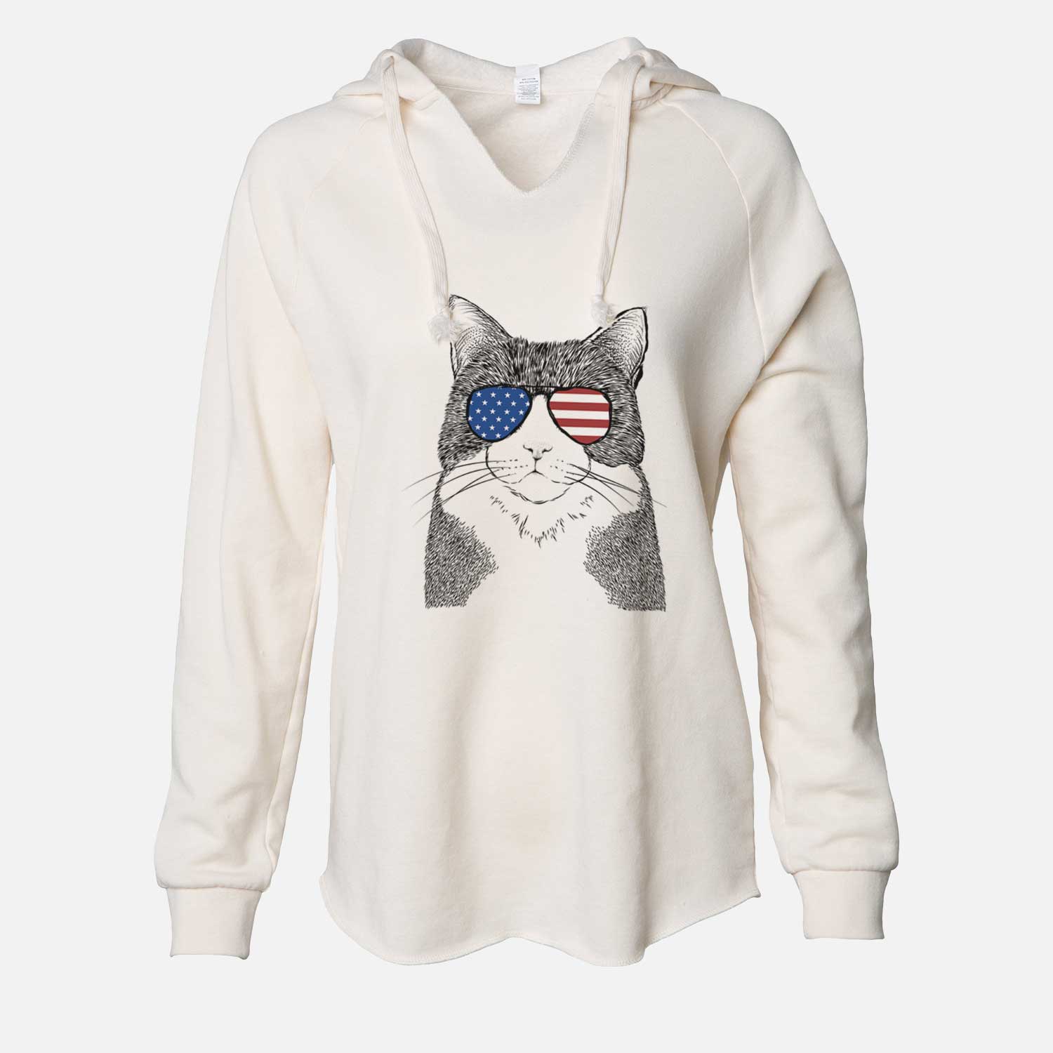 USA Tux the Tuxedo Cat - Cali Wave Hooded Sweatshirt